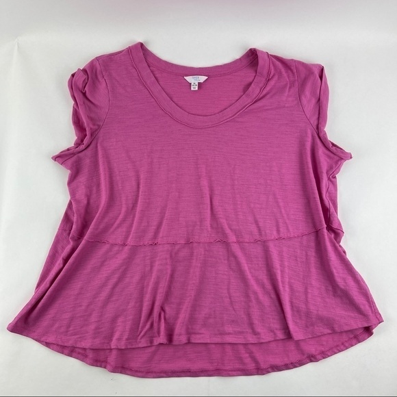 Time And Tru Tshirt Womens XL 16-18 Pink Short Sleeve Round Neck - Picture 1 of 7